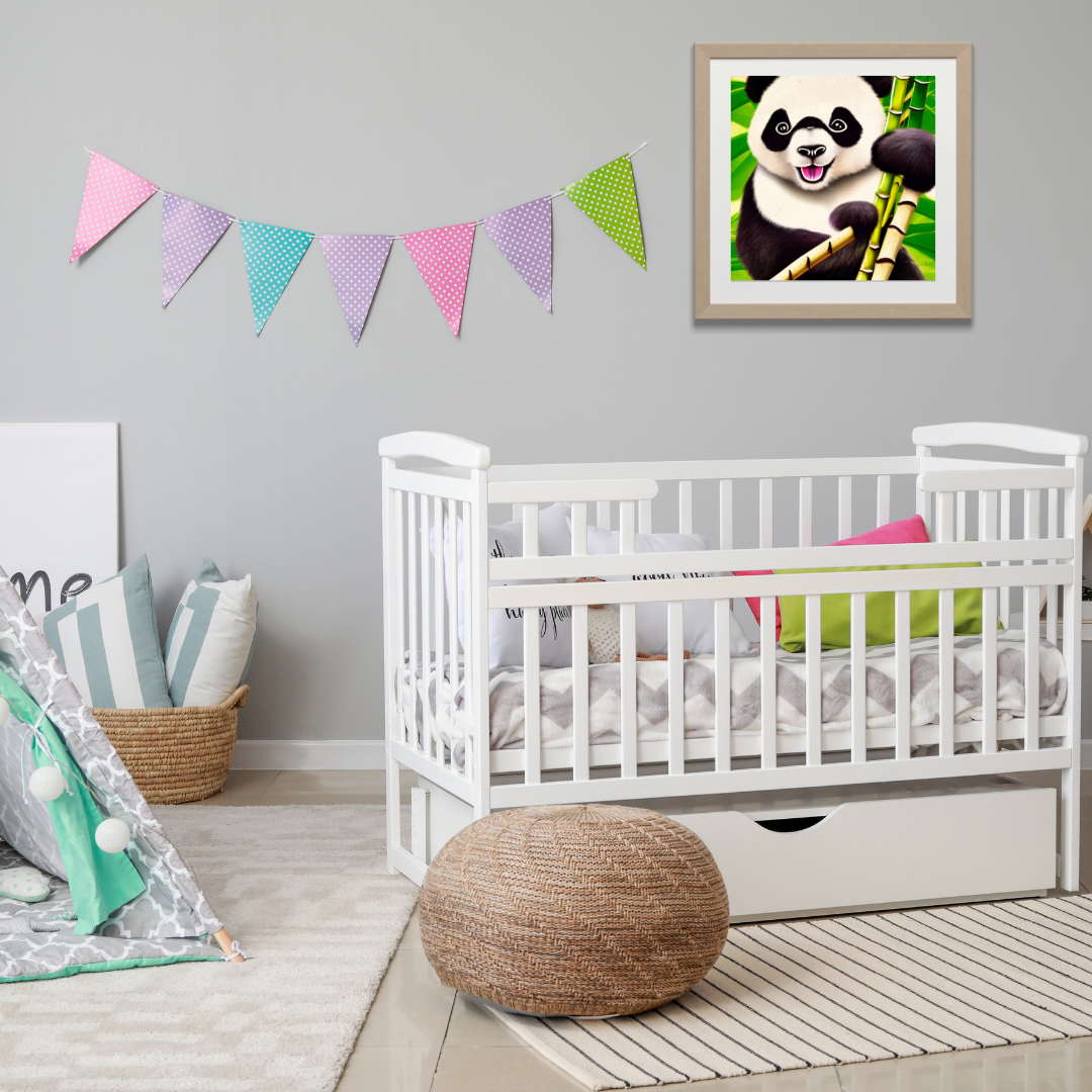 Cute Cartoon Panda Print