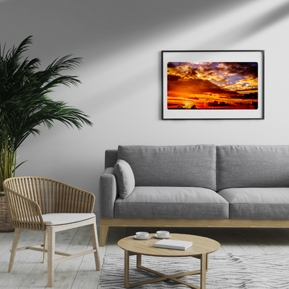 Landscape Sunset over the Forest Print