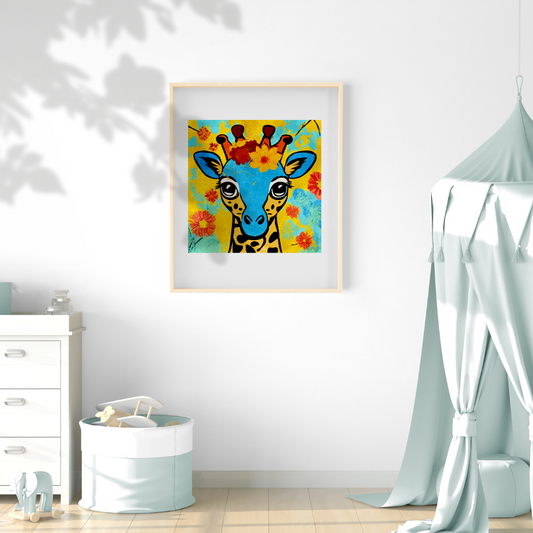 Cute Cartoon Giraffe Print