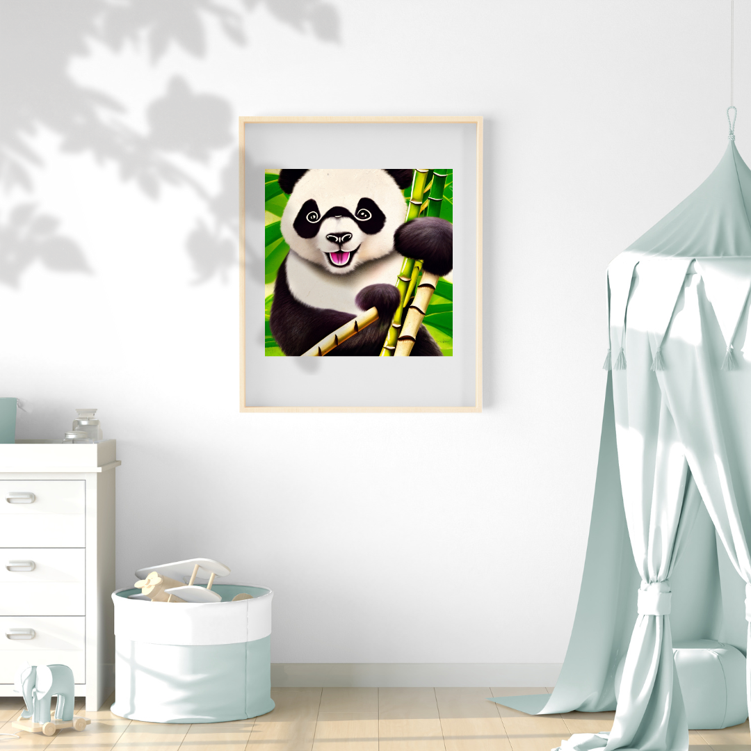 Cute Cartoon Panda Print