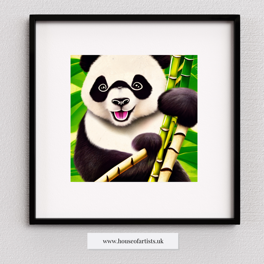 Cute Cartoon Panda Print