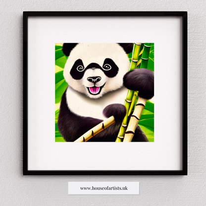 Cute Cartoon Panda Print