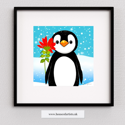 Cute Cartoon Penguin Print