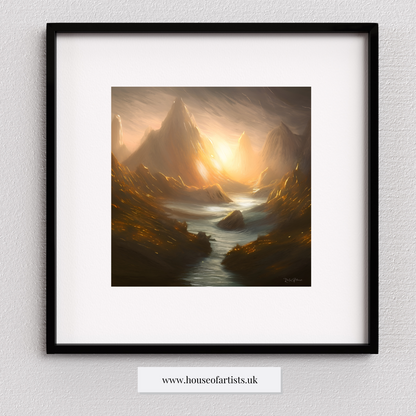 Valley of Shadows and Light Abstract Art Print