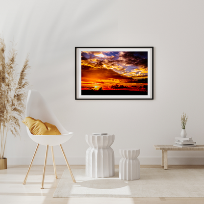 Landscape Sunset over the Forest Print