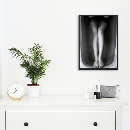 B&W Woman in Bathtub Print