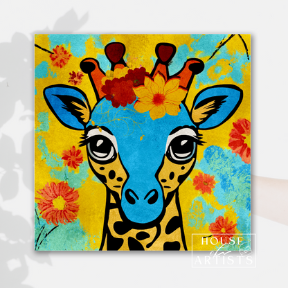 Cute Cartoon Giraffe Print