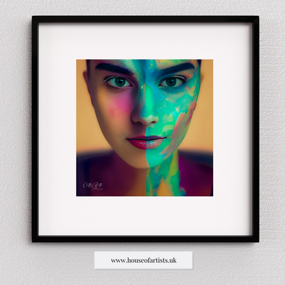 Splash of Colour Woman Portrait Print