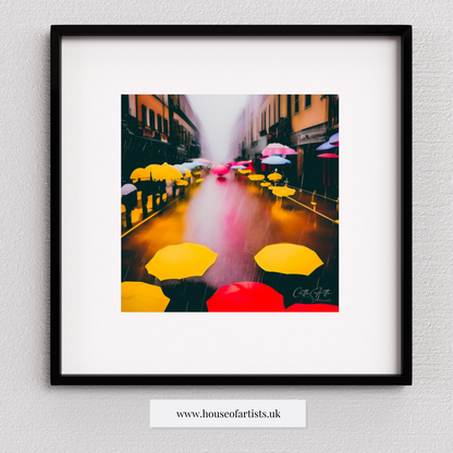 Mix & Match Umbrellas Cityscape Prints