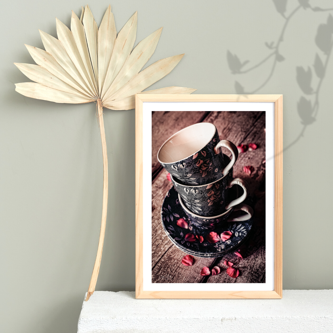 Tea Cups Close Up Print